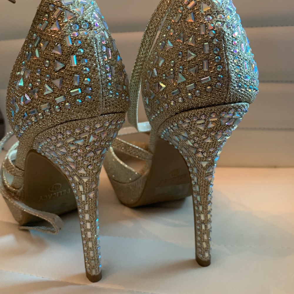 Delicacy Gold Rhinestone heels - Picture 7 of 7